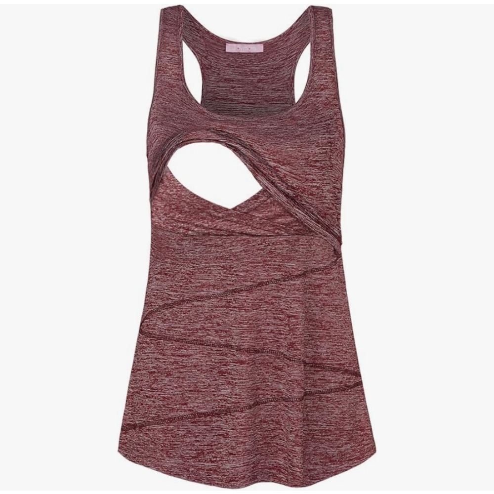 Joymom Maternity Summer Cool Sleeveless Nursing Tank Top